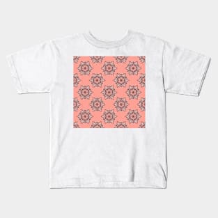 Orange mandala lace Kids T-Shirt